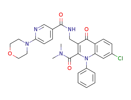 7-chloro-3-{[(6-morpholin-4-yl-pyridine-3-carbonyl)amino]methyl}-4-oxo-1-phenyl-1,4-dihydro-quinoline-2-carboxylic acid dimethylamide