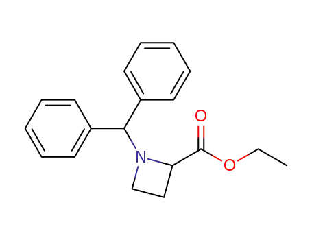 Molecular Structure of 71556-64-4 (ETHYL 1-BENZHYDRYLAZETIDINE-2-CARBOXYLATE)