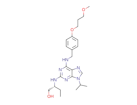 (2R)-2-[[9-isopropyl-6-[[4-[3-(methoxy)propoxy]benzyl]amino]-9H-purin-2-yl]amino]-butanol