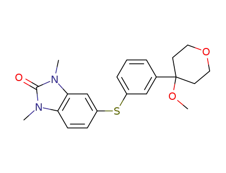 4-[3-(1,3-dimethyl-2-oxo-2,3-dihydrobenzimidazol-5-ylthio)-phenyl]-4-methoxytetrahydropyran