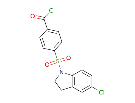 Molecular Structure of 666859-59-2 (Benzoyl chloride, 4-[(5-chloro-2,3-dihydro-1H-indol-1-yl)sulfonyl]-)