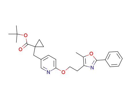 1-{6-[2-(5-methyl-2-phenyl-oxazol-4-yl)-ethoxy]-pyridin-3-yl-methyl}-cyclopropanecarboxylic acid tert-butyl ester