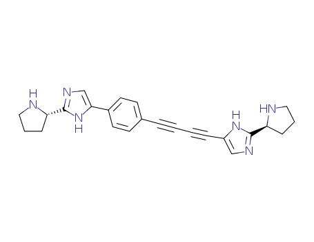 2-[(2S)-pyrrolidin-2-yl]-5-[4-(4-{2-[(2S)-pyrrolidin-2-yl]-1H-imidazol-5-yl}buta-1,3-diyn-1-yl)phenyl]-1H-imidazole