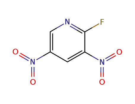 Molecular Structure of 18617-38-4 (Pyridine, 2-fluoro-3,5-dinitro-)