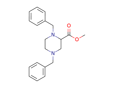 1,4-bis-(Phenylmethyl)-2-piperazinecarboxylic acid methyl ester