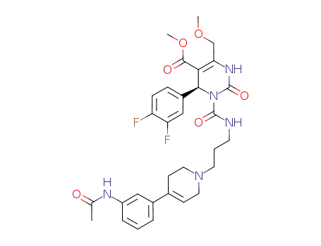 methyl (4S)-3-({[3-(4-[3-(acetylamino)phenyl]-3,6-dihydro-1(2H)-pyridinyl)propyl]amino}carbonyl)-4-(3,4-difluorophenyl)-6-(methoxymethyl)-2-oxo-1,2,3,4-tetrahydro-5-pyrimidine carboxylate