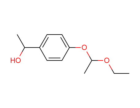 Molecular Structure of 134604-09-4 (1-(4-(1-ethoxyethoxy)phenyl)ethanol)