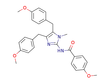 N-(4,5-bis(4-methoxybenzyl)-1-methyl-1H-imidazol-2-yl)-4-methoxybenzamide