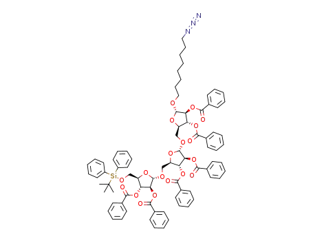 8-azidooctyl 2,3-di-O-benzoyl-5-O-(tert-butyldiphenylsilyl)-α-D-arabinofuranosyl-(1->5)-2,3-di-O-benzoyl-α-D-arabinofuranosyl-(1->5)-2,3-di-O-benzoyl-α-D-arabinofuranoside