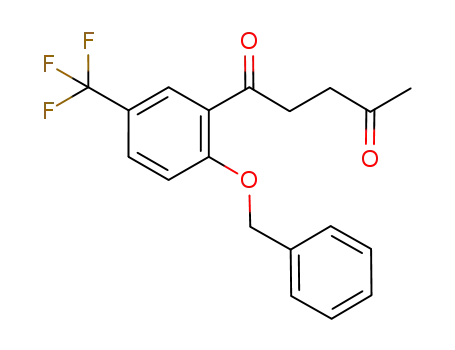 Molecular Structure of 632626-09-6 (1,4-Pentanedione, 1-[2-(phenylmethoxy)-5-(trifluoromethyl)phenyl]-)