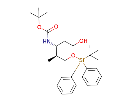 Carbamic acid,
N-[(1R,2S)-3-[[(1,1-dimethylethyl)diphenylsilyl]oxy]-1-(2-hydroxyethyl)-2-
methylpropyl]-, 1,1-dimethylethyl ester