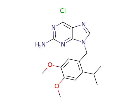 6-chloro-9-(2-isopropyl-4,5-dimethoxybenzyl)-9H-purin-2-amine