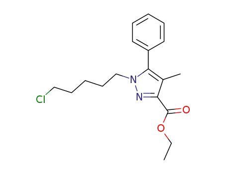 1-(5-chloropentyl)-4-methyl-5-phenyl-1H-pyrazole-3-carboxylic acid ethyl ester