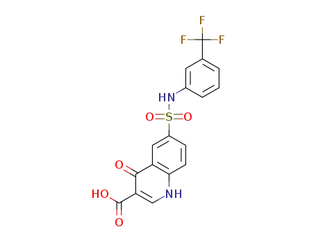 4-oxo-6-(N-(3-(trifluoromethyl)phenyl)sulfamoyl)-1,4-dihydroquinoline-3-carboxylic acid