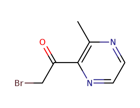 Molecular Structure of 593270-21-4 (Ethanone, 2-bromo-1-(3-methylpyrazinyl)- (9CI))