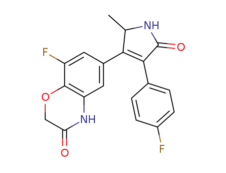 8-fluoro-6-[4-(4-fluorophenyl)-2-methyl-5-oxo-2,5-dihydro-1H-pyrrol-3-yl]-2H-1,4-benzoxazin-3(4H)-one