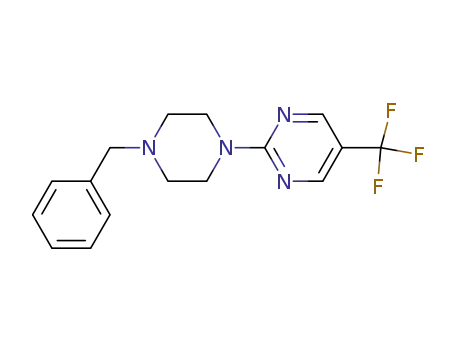 Molecular Structure of 845616-57-1 (2-(4-Benzylpiperazin-1-yl)-5-trifluoromethylpyrimidine)
