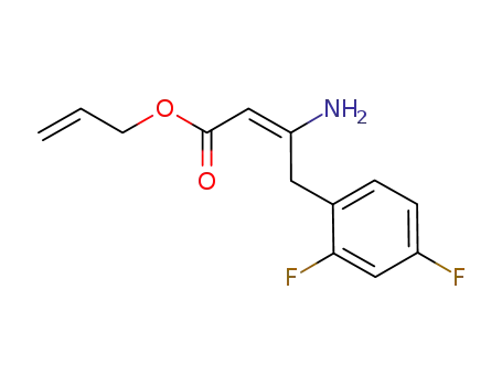 Molecular Structure of 603999-43-5 (2-Butenoic acid, 3-amino-4-(2,4-difluorophenyl)-, 2-propenyl ester,
(2E)-)