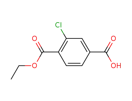 Molecular Structure of 911314-33-5 (2-Chloro-4-(ethoxycarbonyl)benzoic acid)