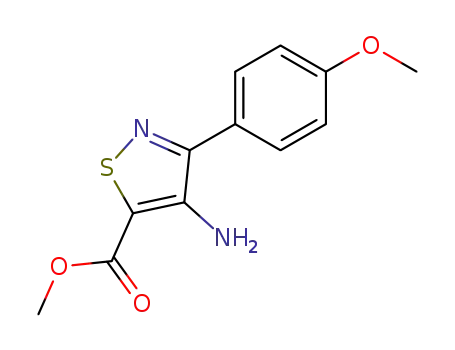 Molecular Structure of 82424-54-2 (Methyl 4-amino-3-(4-methoxyphenyl)isothiazole-5-carboxylate)