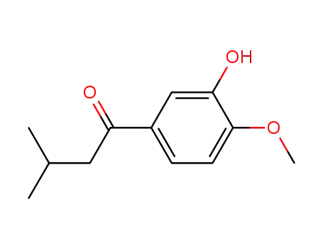 Molecular Structure of 99783-85-4 (1-(3-hydroxy-4-methoxyphenyl)-3-methylbutan-1-one)
