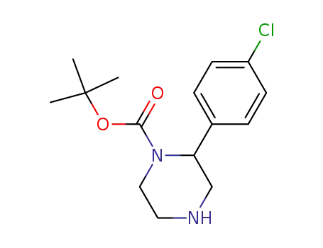 Molecular Structure of 769944-39-0 (2-(4-CHLOROPHENYL)PIPERAZINE-1-CARBOXYLIC ACID TERT-BUTYL ESTER)