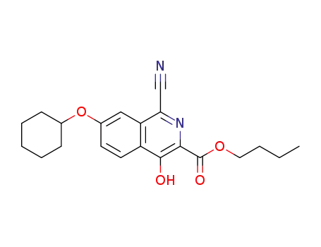 1-cyano-7-cyclohexyloxy-4-hydroxyisoquinoline-3-carboxylic acid butyl ester
