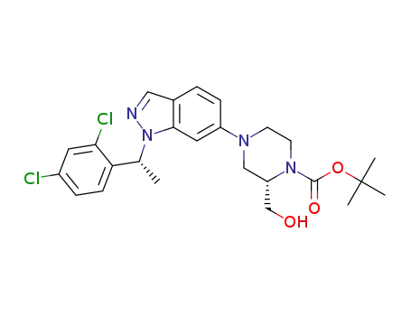 (S)-tert-butyl 4-(1-((R)-1-(2,4-dichlorophenyl)ethyl)-1H-indazol-6-yl)-2-(hydroxymethyl)piperazine-1-carboxylate