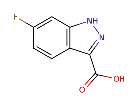 Molecular Structure of 129295-30-3 (6-Fluoro-1H-indazole-3-carboxylic acid)