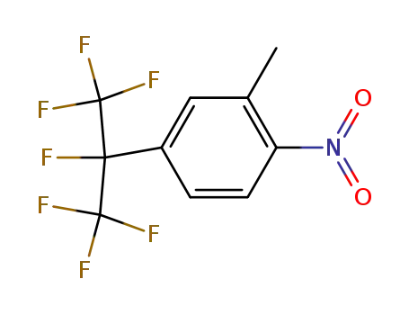 Molecular Structure of 238098-38-9 (heptafluoroisopropyl-3-methyl-4-nitrobenzene)