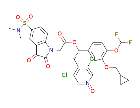 (S)-3,5-dichloro-4-(2-(3-(cyclopropylmethoxy)-4-(difluoromethoxy)phenyl)-2-(2-(5-(N,N-dimethylsulfamoyl)-2,3-dioxoindolin-1-yl)acetoxy)ethyl)pyridine 1-oxide