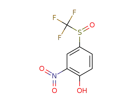 Molecular Structure of 1616682-58-6 (2-nitro-4-(trifluoromethylsulfinyl)phenol)