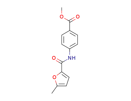 Molecular Structure of 540533-39-9 (Benzoic acid, 4-[[(5-methyl-2-furanyl)carbonyl]amino]-, methyl ester (9CI))