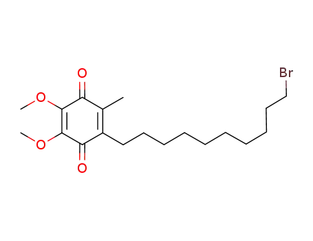 Molecular Structure of 81575-48-6 (2,5-Cyclohexadiene-1,4-dione, 2-(10-bromodecyl)-5,6-dimethoxy-3-methyl-)