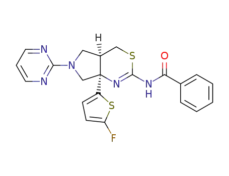 N-[(4aR,7aR)-7a-(5-fluorothiophen-2-yl)-6-(pyrimidin-2-yl)-4,4a,5,6,7,7a-hexahydropyrrolo[3,4-d][1,3]thiazin-2-yl]benzamide