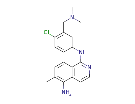 Molecular Structure of 1446113-43-4 (N<SUP>1</SUP>-(4-chloro-3-((dimethylamino)methyl)phenyl)-6-methylisoquinoline-1,5-diamine)