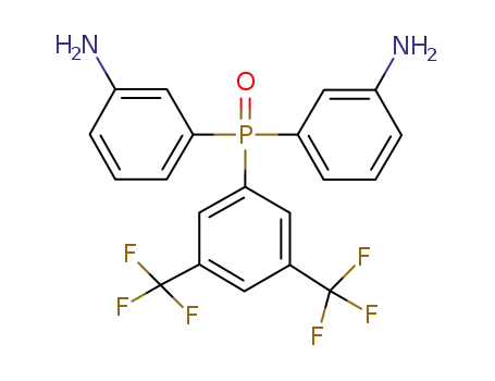 Molecular Structure of 299176-31-1 (BIS(3-AMINOPHENYL) 3,5-DI(TRIFLUOROMETHYL)PHENYL PHOSPHINE OXIDE)