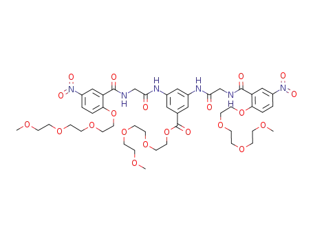3,5-bis-[2-(2-{2-[2-(2-methoxy-ethoxy)-ethoxy]-ethoxy}-5-nitro-benzoylamino)-acetylamino]-benzoic acid 2-[2-(2-methoxy-ethoxy)-ethoxy]-ethyl ester