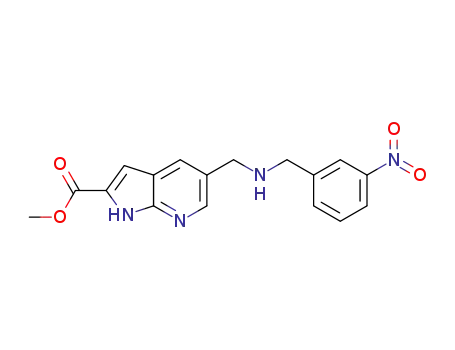5-[(3-nitrobenzylamino)-methyl]-1H-pyrrolo[2,3-b]pyridine-2-carboxylic acid methyl ester