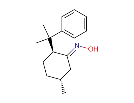 Cyclohexanone, 5-methyl-2-(1-methyl-1-phenylethyl)-, oxime,
(1E,2S,5R)-