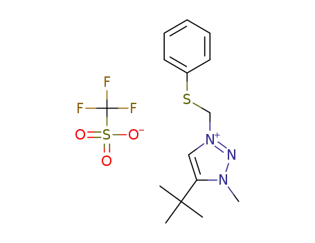 4-tert-butyl-3-methyl-1-[(phenylthio)methyl]-1,2,3-triazolium trifluoromethanesulfonate