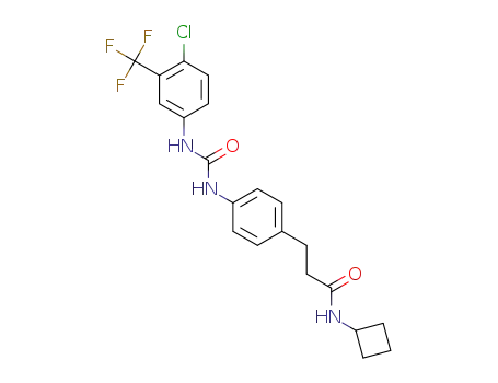 1-(4-(2-(cyclobutylcarbamoyl)ethyl)phenyl)-3-(4-chloro-3-(trifluoromethyl)phenyl)urea