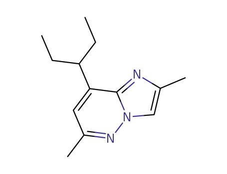 Molecular Structure of 910552-63-5 (Imidazo[1,2-b]pyridazine, 8-(1-ethylpropyl)-2,6-dimethyl-)