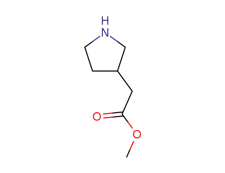 Molecular Structure of 95274-14-9 (METHYL 2-(PYRROLIDIN-3-YL)ACETATE)