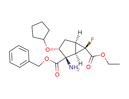 (1R,2R,3R,5R,6R)-2-amino-3-cyclopentyloxy-6-fluorobicyclo[3.1.0]hexane-2,6-dicarboxylic acid 2-benzyl 6-ethyl ester