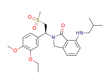(1S)-2-[1-(3-ethoxy-4-methoxyphenyl)-2-methanesulfonyl-ethyl]-7-isobutylamino-2,3-dihydro-isoindol-1-one