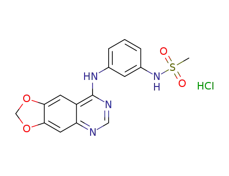 ([1,3]dioxolo[4,5-g]quinazolin-8-yl)-(3'-methansulfonamidopheyl)amine hydrochloride