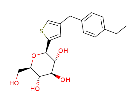 Molecular Structure of 842133-30-6 ((1S)-1,5-anhydro-1-[4-(4-ethylbenzyl)-2-thienyl]-D-glucitol)