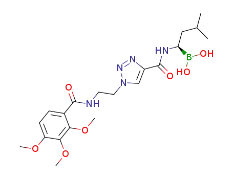 (R)-(3-methyl-1-(1-(2-(2,3,4-trimethoxybenzamido)ethyl)-1H-1,2,3-triazole-4-carboxamido)butyl)boronic acid