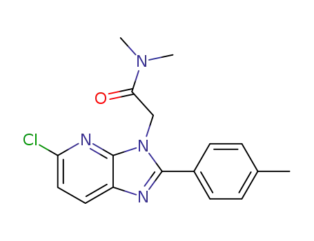 Molecular Structure of 118697-12-4 (5-chloro-N,N-dimethyl-2-(4-methylphenyl)-3H-imidazo(4,5-b)pyridine-3-acetamide)